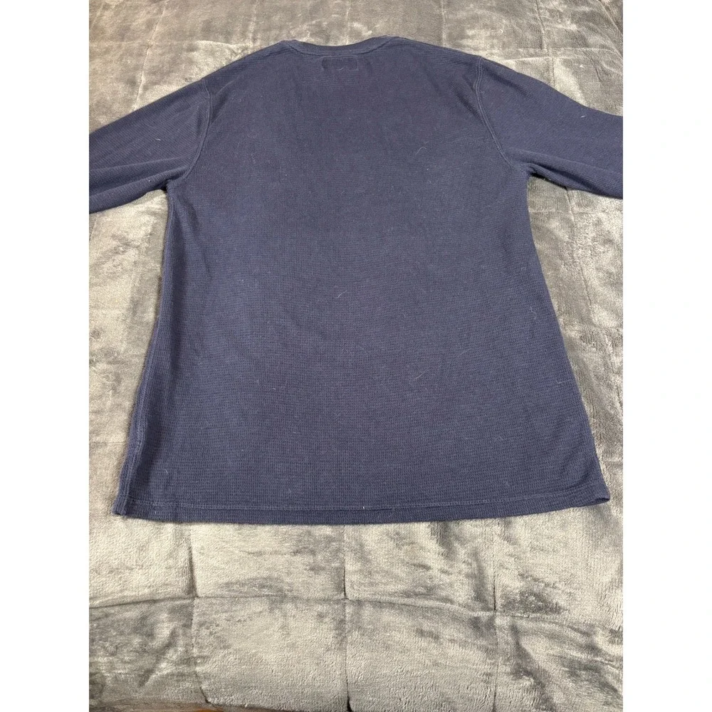 Polo Ralph Lauren Mens Navy Blue Waffle Knit Polo Bear Thermal Sleep Shirt M‎